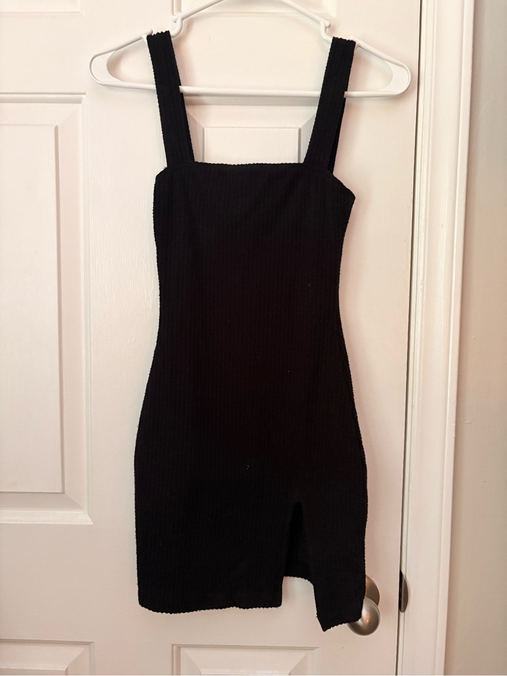 Motel Rocks Black Ribbed Square-Neck Mini Dress - Picture 3 of 4